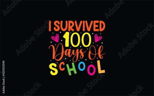 Back to School Typography T-Shirt Design vector graphic template,
100 Days Of School Typography T-Shirt Design vector graphic template,

