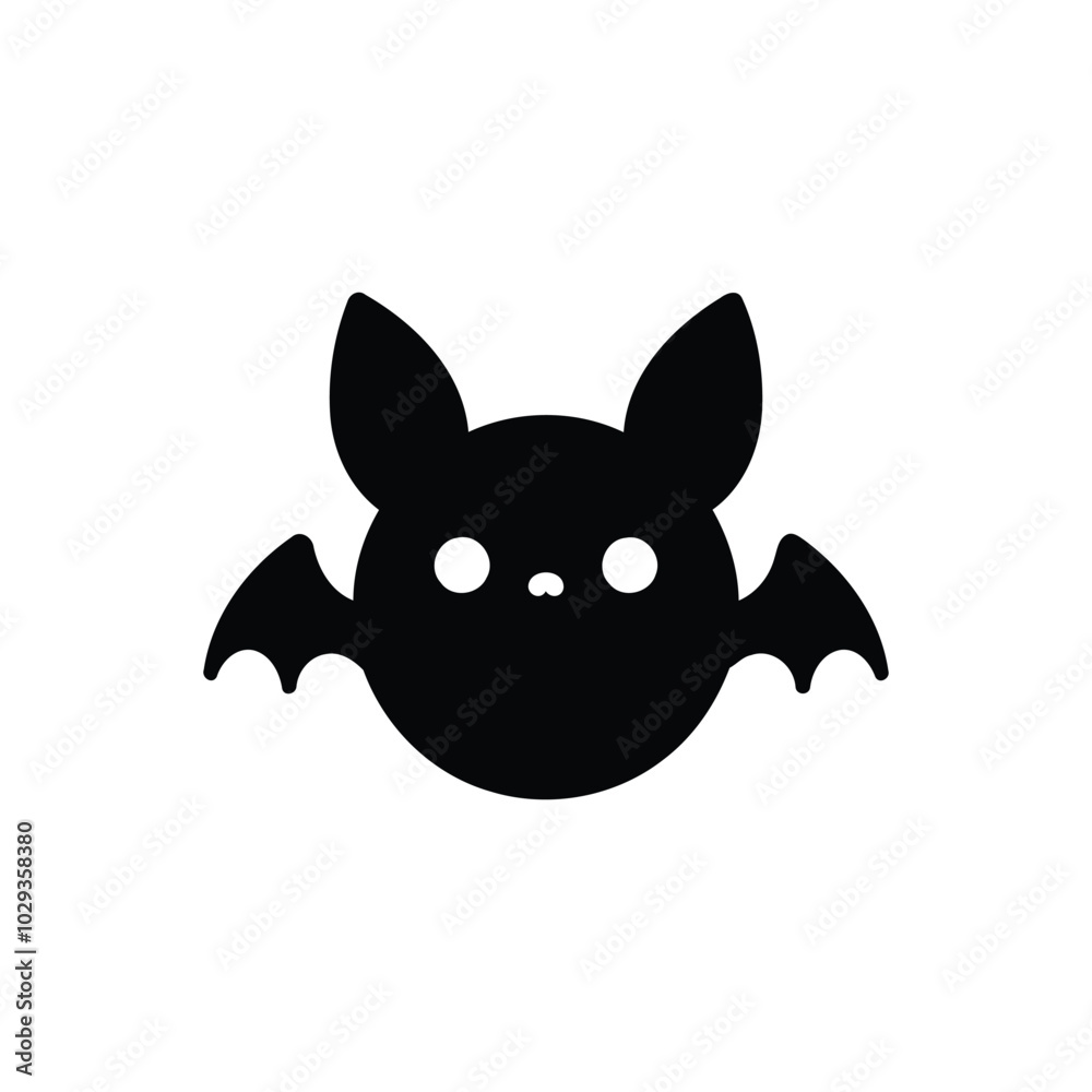 Obraz premium Halloween black bat silhouette