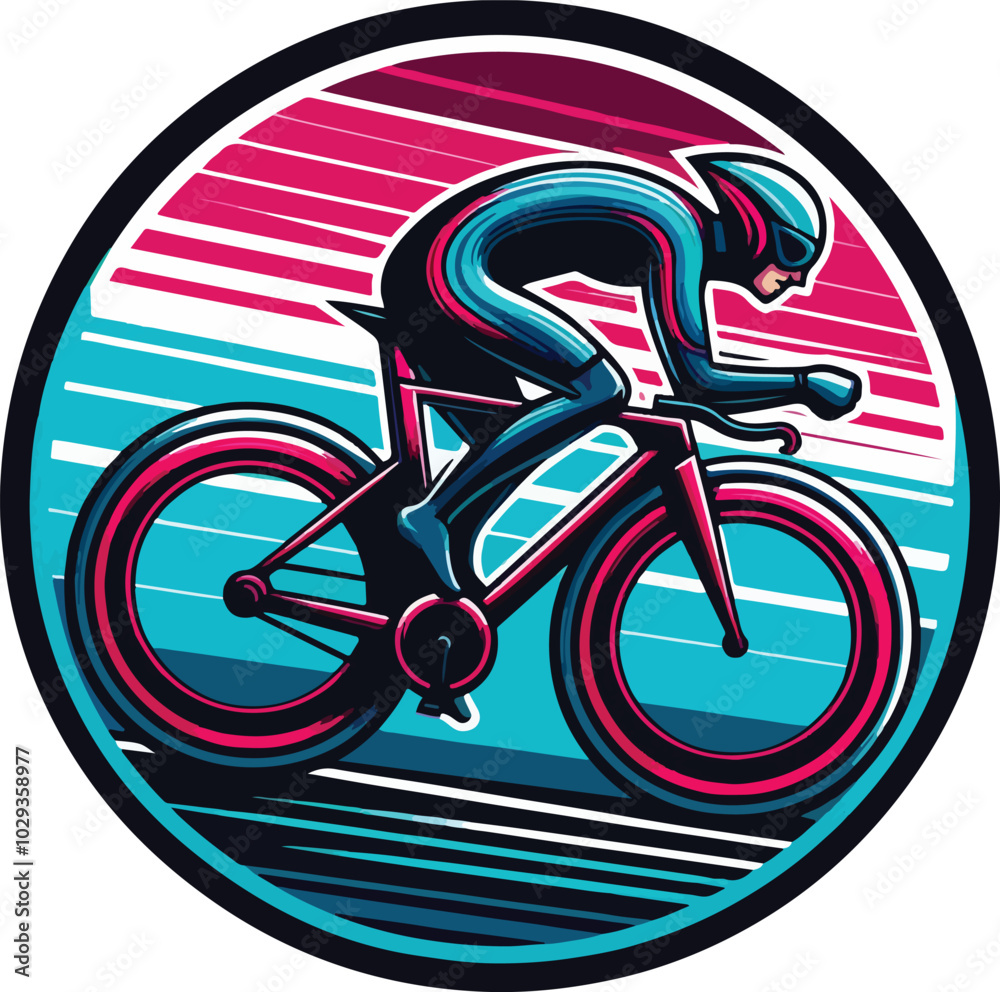 Fototapeta premium a man riding bike vector ,t shirt design