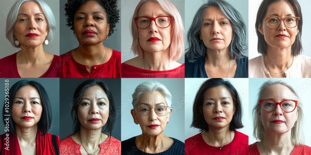 portraits of women of different age, ethnicity, profession portraits of women of different age, ethnicity, profession