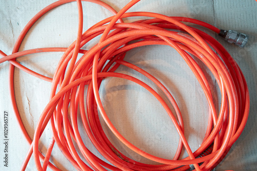 wires construction work.colours round electricity