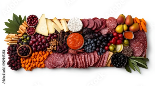 Gourmet Charcuterie Board: A feast for the eyes, this meticulously crafted charcuterie board is a symphony of flavors and textures. Featuring an array of gourmet meats, cheeses, fruits.