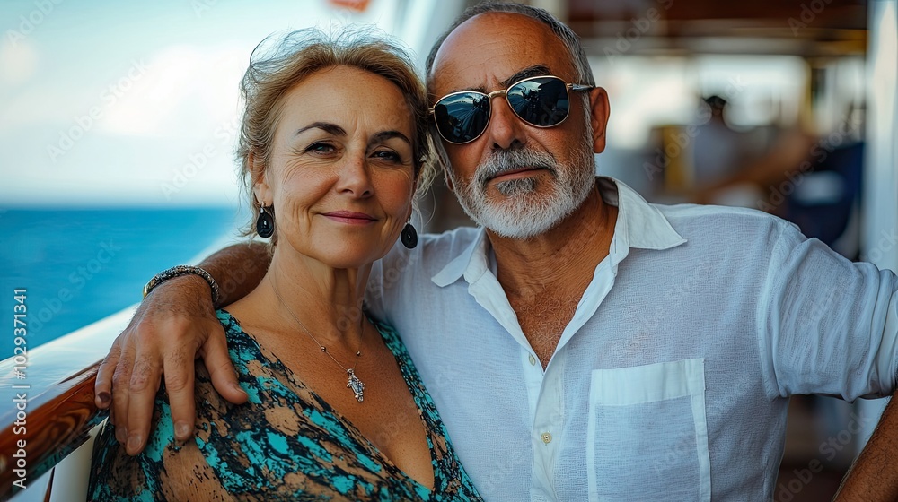 Portrait of a retired cuple enjoying a holidays. Portrait of a retired cuple enjoying a holidays.