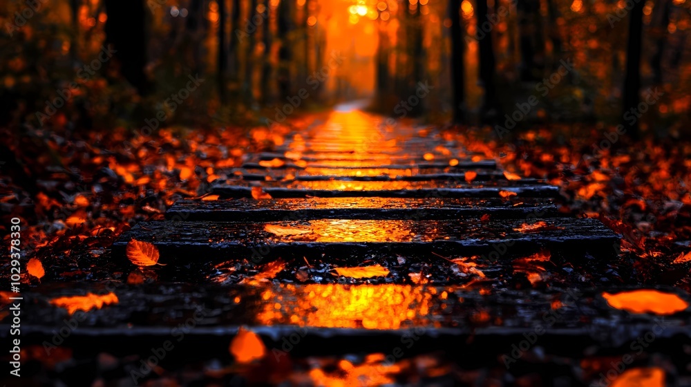 Winding trail in an autumn park, lined with vibrant fall leaves, perfect for peaceful and nostalgic seasonal stock images. Winding trail in an autumn park, lined with vibrant fall leaves, perfect for peaceful and nostalgic seasonal stock images.