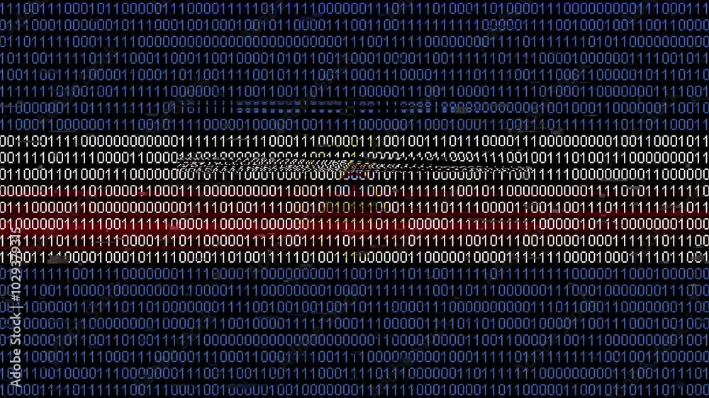 Binary code on flag of Nicaragua. Program source code or Hacker concept on Nicaraguan flag. Nicaragua digital technology security, hacking or programming