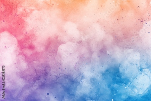 Soft pink, blue, and orange watercolor gradient texture. 