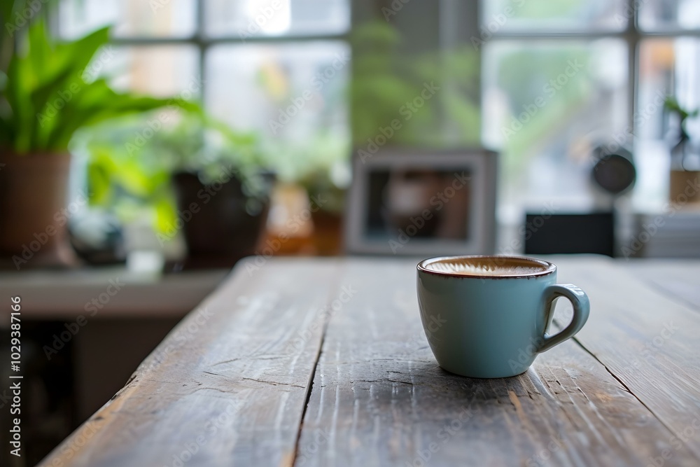 Coffee Mug on Rustic Table in Cozy Room
Coffee Mug on Rustic Table in Cozy Room