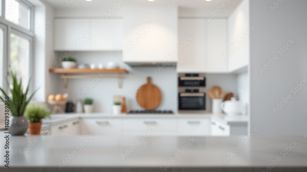 Modern Kitchen Oasis Background Out of Focus Modern Kitchen Oasis Background Out of Focus
