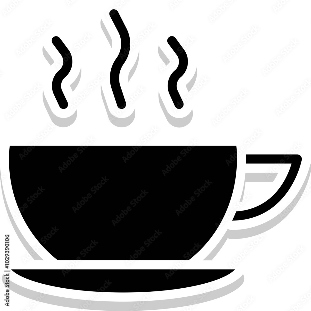 Hot Tea vector icon in glyph style Hot Tea vector icon in glyph style