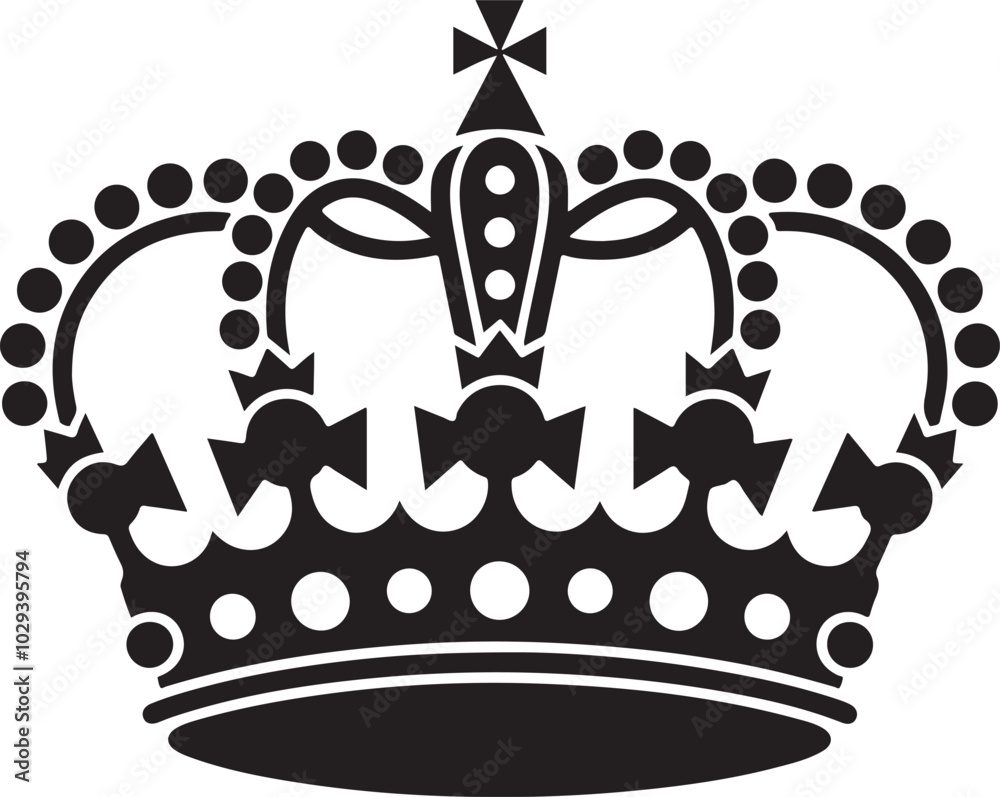 Crown Icon silhouette vector illustration Crown Icon silhouette vector illustration