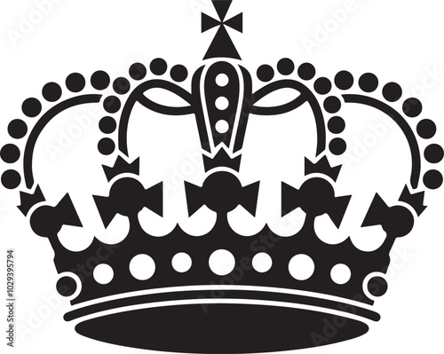 Crown Icon silhouette vector illustration