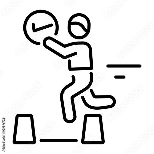 Overcoming fears icon in line style 