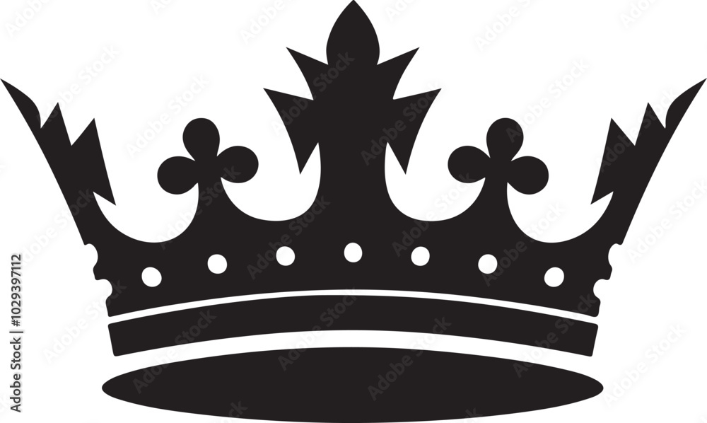 Crown Icon silhouette vector illustration Crown Icon silhouette vector illustration