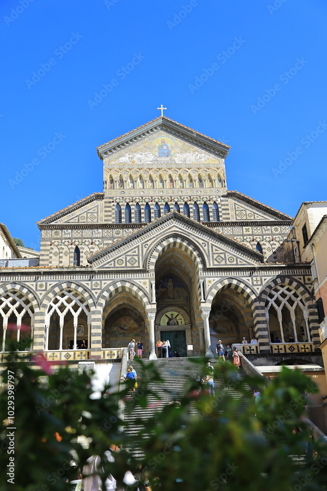 Fototapeta premium duomo di amalfi, amalfi coast, italy, sant'andrea