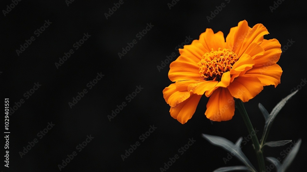 A sharp focus of a vibrant yellow blossom against a dark backdrop, with a hazy depiction of the flower in the foreground A sharp focus of a vibrant yellow blossom against a dark backdrop, with a hazy depiction of the flower in the foreground