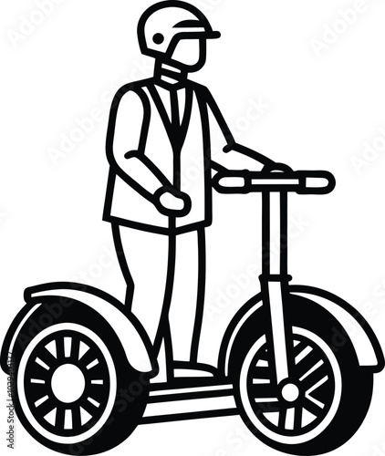 Segway vector design concept silhouette illustration sample 