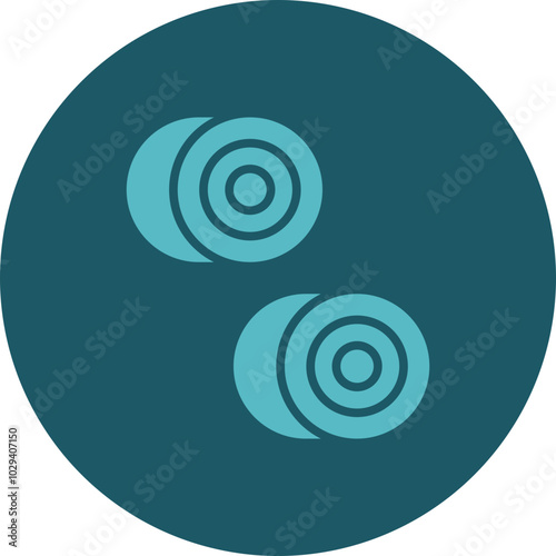 Hay Bale Icon Design