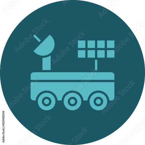 Space Car Icon Design