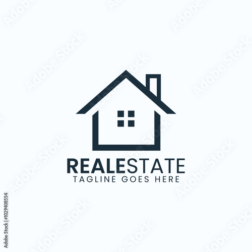 Real estate business logo design, house building logo design