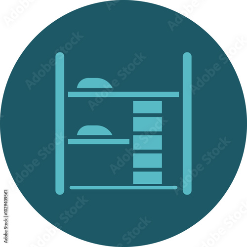 Bunk Bed Icon Design