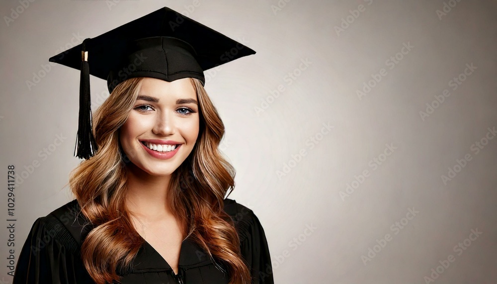 Portrait of a beautiful young female graduate Portrait of a beautiful young female graduate