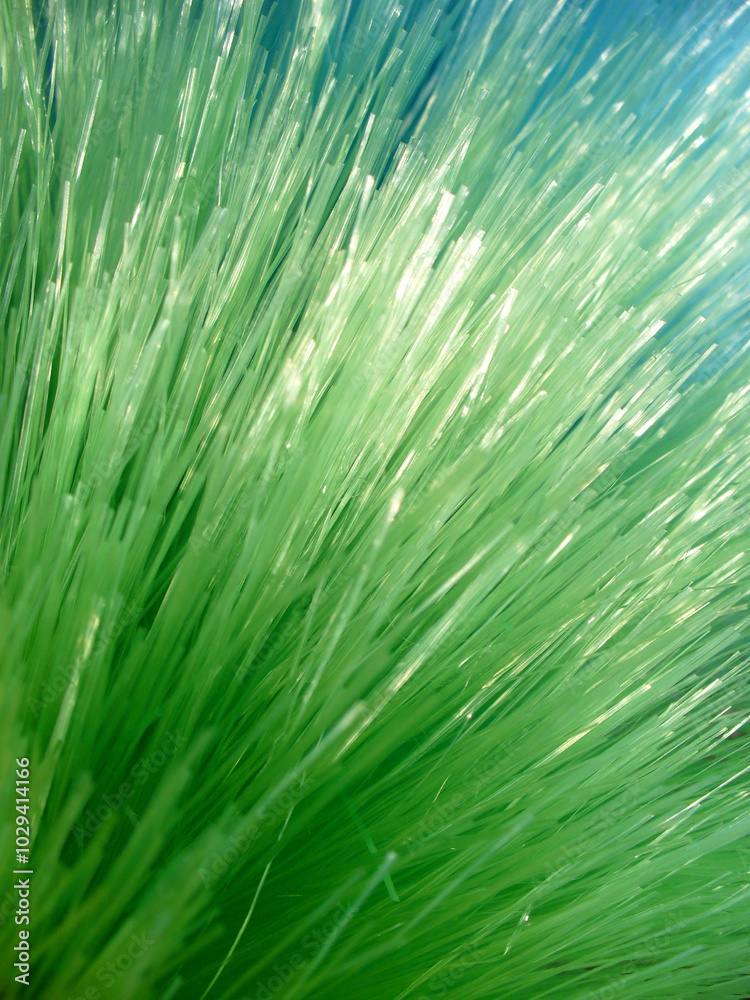 Abstract blue and green background with artificial hair. Topics: abstraction, close-up, color, calm, shine, texture, surface Abstract blue and green background with artificial hair. Topics: abstraction, close-up, color, calm, shine, texture, surface