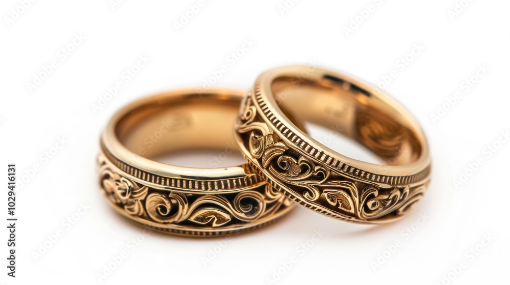 Gold Wedding Bands with intricate designs Gold Wedding Bands with intricate designs