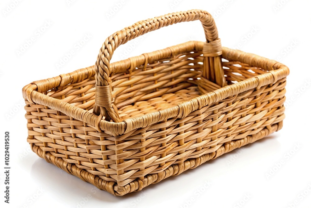 rectangular straw basket with handle for picnic rectangular straw basket with handle for picnic