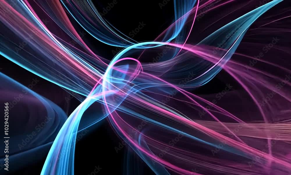 Abstract Swirling Lines of Pink and Blue Light Abstract Swirling Lines of Pink and Blue Light