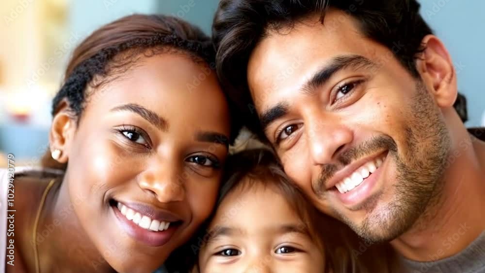 Happy Family Smiles Together: A Portrait of Love, Joy, and Togetherness