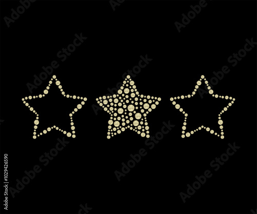 Decorative crystal star ornament, vector for fashion, card, poster designs, apparel design with gemstone