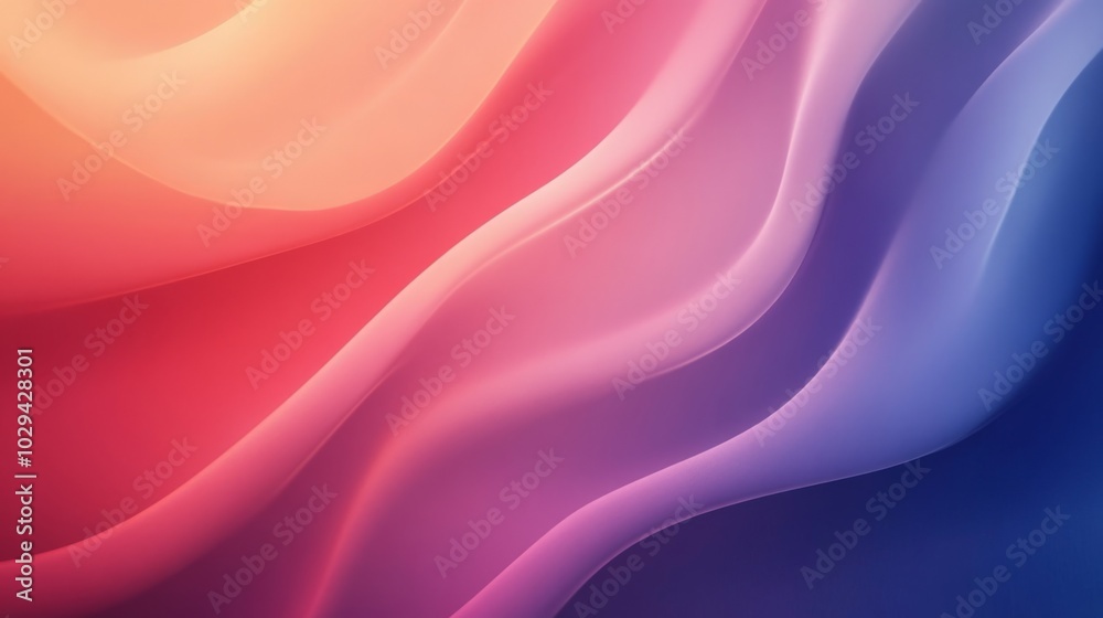 Fototapeta premium Abstract Grainy Gradient Background with Soft Flowing Curves. Fluid Background Texture