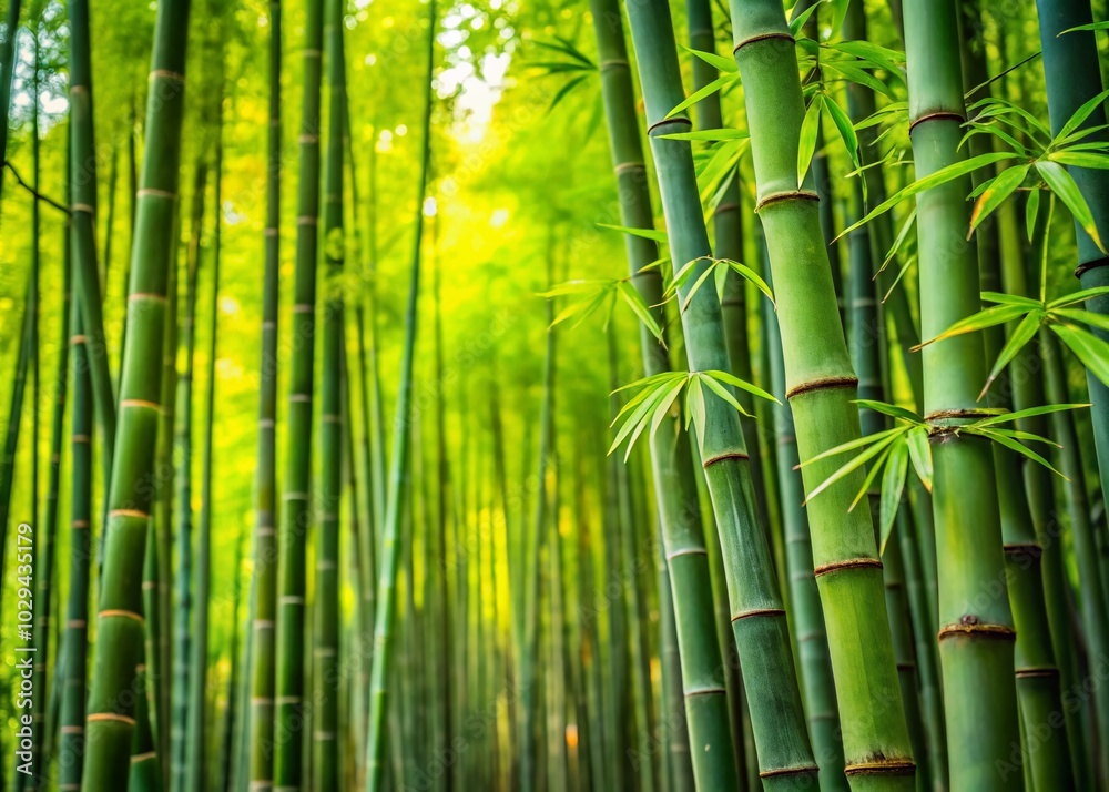 Lush Bamboo Grove: Clumping Bamboo Trees and Isolated Leaves in Tranquil Landscape Photography Lush Bamboo Grove: Clumping Bamboo Trees and Isolated Leaves in Tranquil Landscape Photography