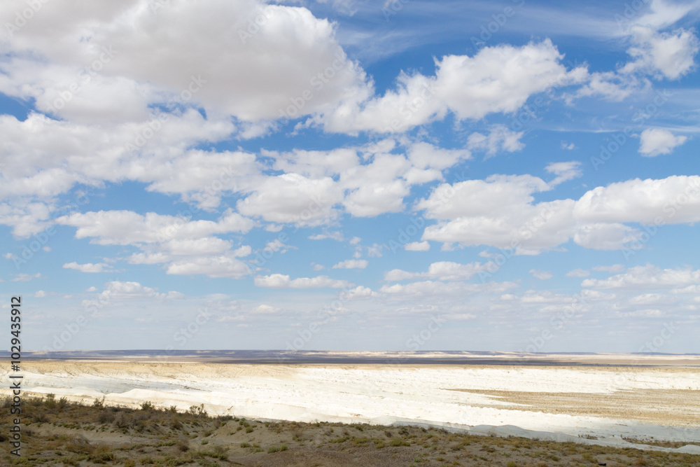 Kazakhstan desertic landscape, Senek town area, Mangystau region Kazakhstan desertic landscape, Senek town area, Mangystau region