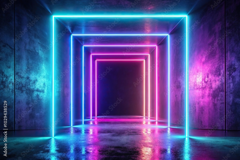 neon portal in sky neon portal in sky