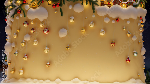 クリスマスの背景デザイン　AI画像　ジェネレーティブAI