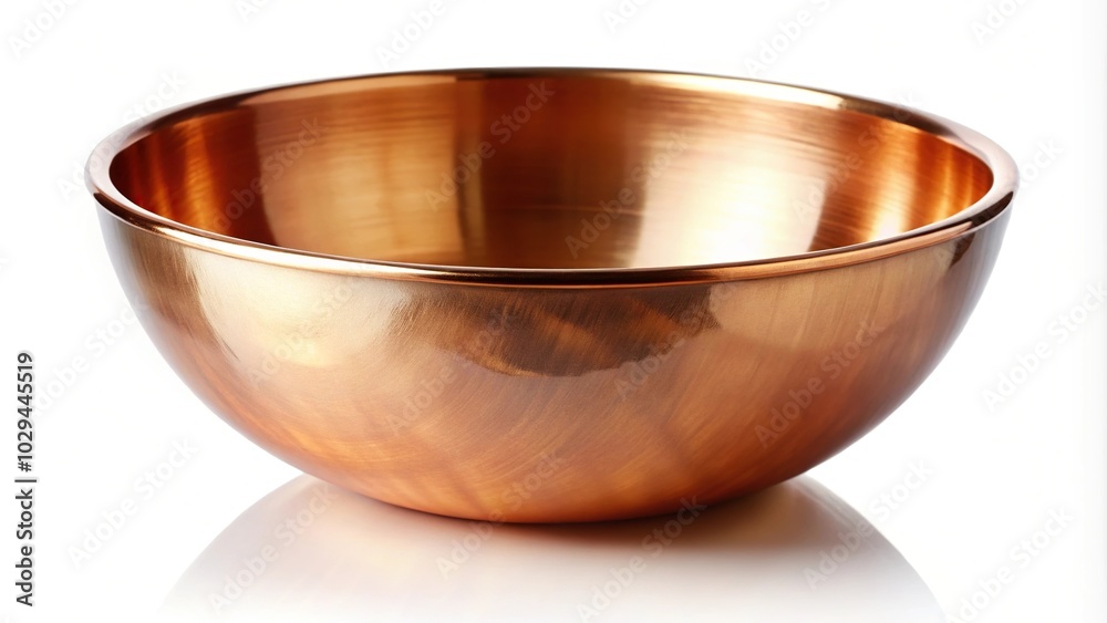 Shiny copper metallic bowl with blurred background Shiny copper metallic bowl with blurred background
