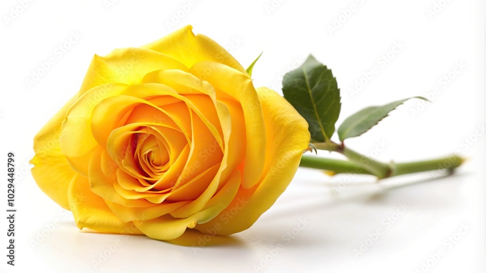 Silhouette of a yellow rose