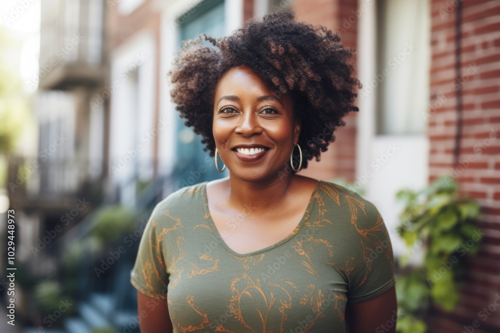 Portrait of a middle aged body positive African American woman Portrait of a middle aged body positive African American woman