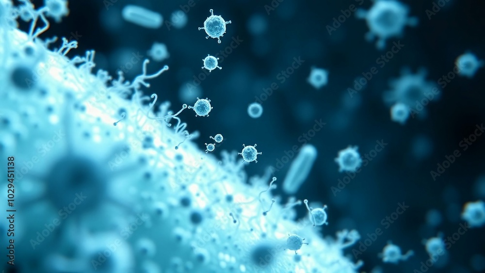 Bacteria Under Microscope, Scanning Microscope Image, Microorganisms Close-Up, Bacteria Research View Bacteria Under Microscope, Scanning Microscope Image, Microorganisms Close-Up, Bacteria Research View
