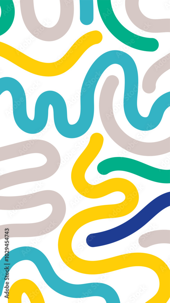 Abstract organic lines background. Vertical format for social media. Vector illustration, flat design Abstract organic lines background. Vertical format for social media. Vector illustration, flat design