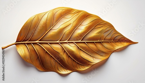 folha de arvore isolada com fundo branco, perfeitamente enquadrada na proporçao aurea