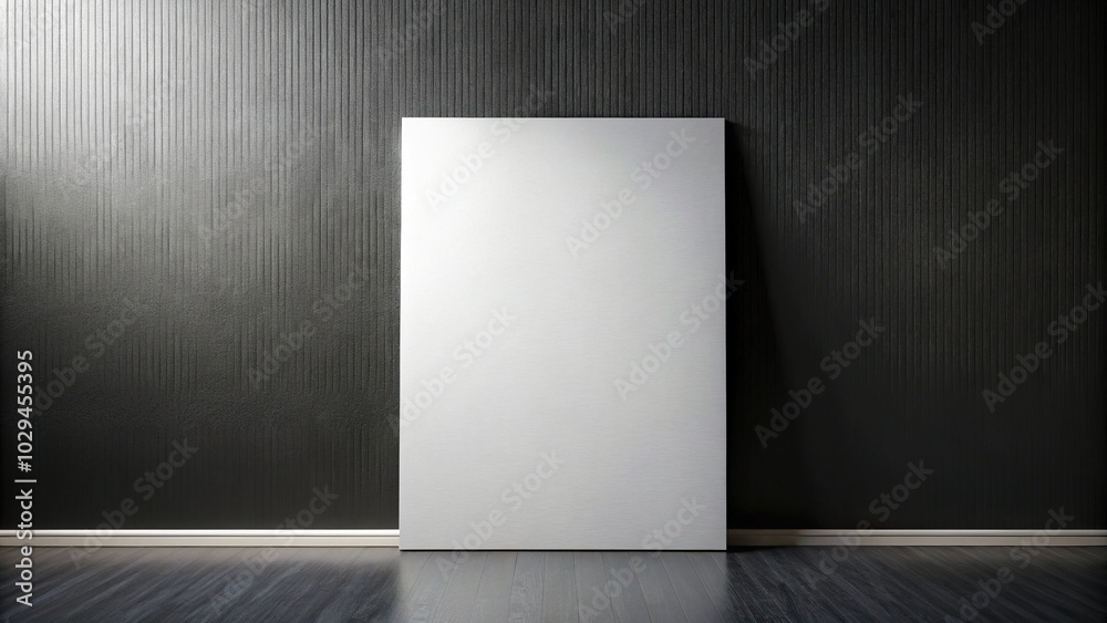 Sleek black wall with ultra tall white paper for luxury advertising Sleek black wall with ultra tall white paper for luxury advertising