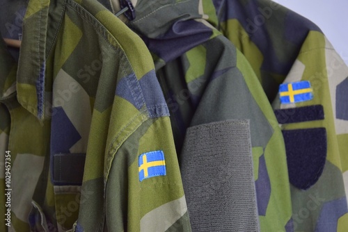 Military uniform of the Swedish army.
