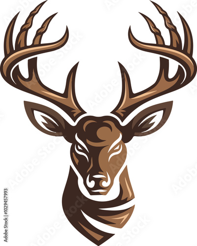 deer head logo vector illustration photo