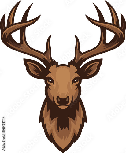 deer head logo vector illustration
