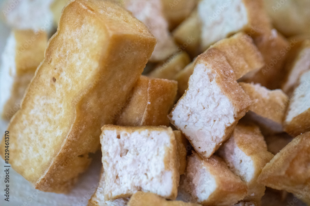 Fried Tofu Cubes Fried Tofu Cubes