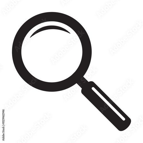 Magnifying glass icon, magnifier or loupe icon. Search icon.	