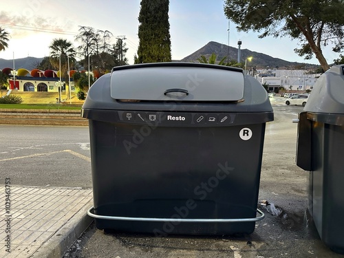 Trash cans (garbage bins) in Spain photo