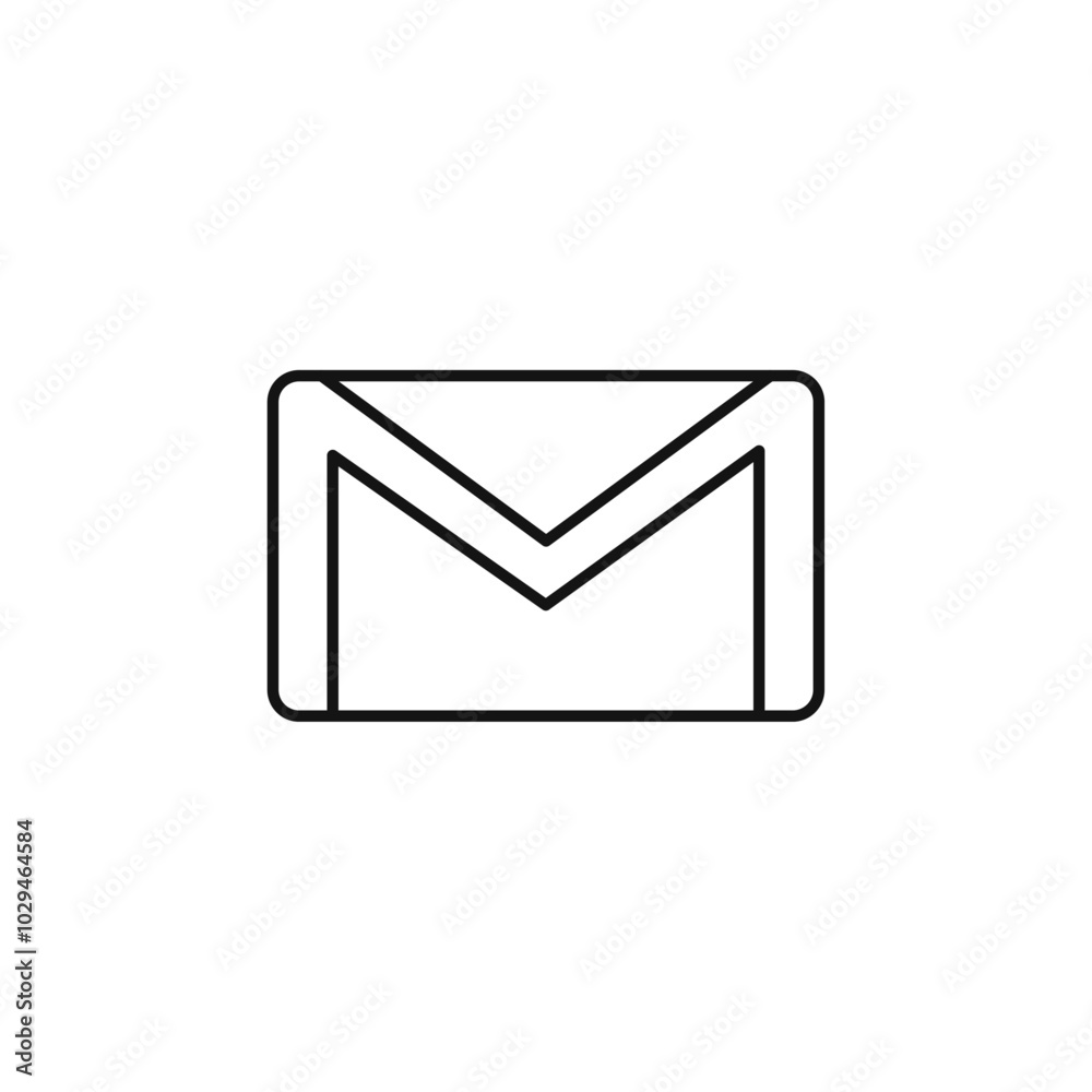 Email icon Thin line art isolated Email icon Thin line art isolated